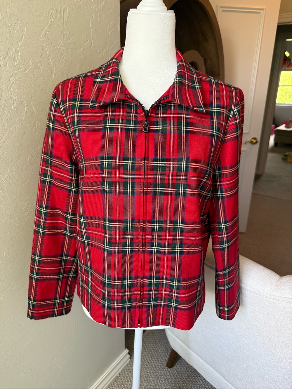 Vintage Pendleton Tartan Plaid 100% Virgin Wool Jacket Size 12
